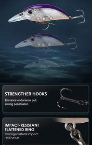 Crankbait / Plug Lure.Colour Purple with Orange belly.Lure fishing