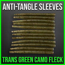 Load image into Gallery viewer, ⭐️NEW PRODUCT⭐️ Anti-Tangle Sleeves- Trans Green Camo Fleck-(Standard 50mm)