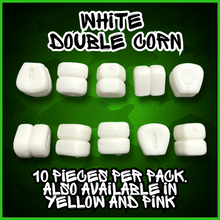 Load image into Gallery viewer, Buoyant Double Corn in White Colour-Double Sweetcorn Fake Bait Artificial Corn For Carp Fishing -10 Per Pack.