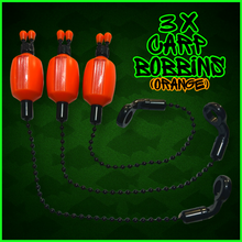 Load image into Gallery viewer, 3x Bobbins Bite Indicators In Fluoro Orange -Version 3-V3 (ORANGE)