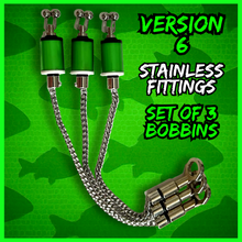 Load image into Gallery viewer, 3 x Bobbins Bite Indicators In GREEN Colour -Version 6-(New for 2026) V6