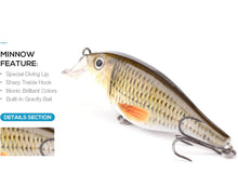 Load image into Gallery viewer, 7cm 11g Floating Minnow Fishing Lure Set of 3 Wobblers for Pike. Perch Chub! (set1) - FiSH i UK