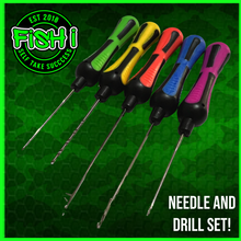 Load image into Gallery viewer, FiSH i Needle &amp; Drill Set – 6pc Carp Baiting Tools