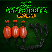 Load image into Gallery viewer, 3x Bobbins Bite Indicators In Fluoro Orange -Version 3-V3 (ORANGE)