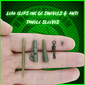 Multi Lead Clips includes Qc Swivels and Anti Tangle Sleeves - FiSH i UK