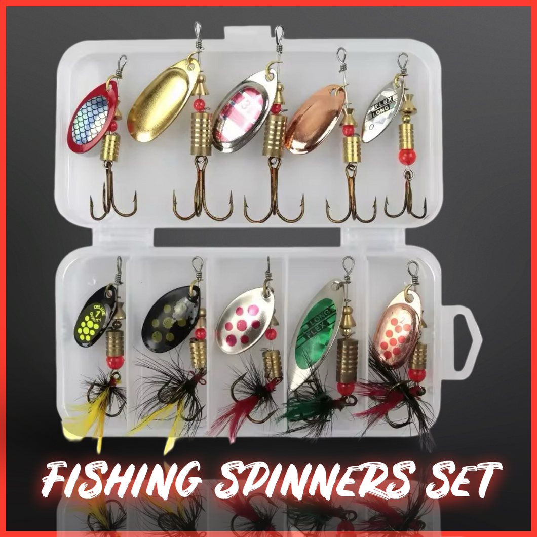 Spinner Lures Set. 10 Spinners(Set 1) - FiSH i UK