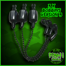 Load image into Gallery viewer, 3x Bobbins Bite Indicators In Black-Version 3-(BLACK)-V3