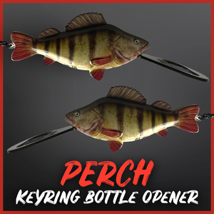 Perch Fish Bottle Opener Keyring – Realistic Perch Keychain – Lure Fishing - Predator Fishing. - FiSH i UK