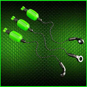 3x Bobbins Bite Indicators In Fluoro Green-Version 3-(New for 2025)