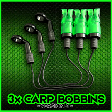 Load image into Gallery viewer, 3 x Bobbins Bite Indicators In Fluoro Green -Version 4-(New for 2025)