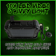 Load image into Gallery viewer, 108 SMD-LED Self-Take &amp; Bivvy Light USB-C Solar Rechargeable Carp Fishing