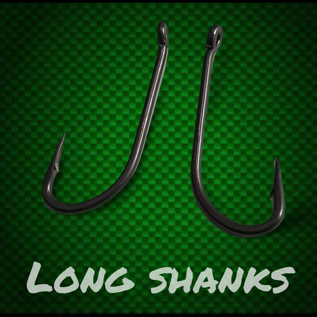 Long Shank Carp Hooks.. Offset point. – FiSH i UK