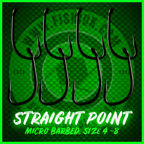 Wide Gape Straight Point Carp Hooks.(Micro Barbed). - FiSH i UK