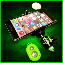 Load image into Gallery viewer, Phone Holder With Remote And Clip On Led Light - Self Take Kit- Full kit Self Take Station.