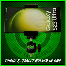Load image into Gallery viewer, NEW FOR 2025. Duo Phone &amp; Tablet Holder for Self Take Photography! iPad.Galaxy Tab iPhone &amp; many more!