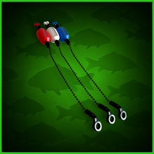 Load image into Gallery viewer, 3x Bobbins Bite Indicators In Black-Version 3-(RED/WHITE/BLUE)