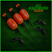 Load image into Gallery viewer, 3x Bobbins Bite Indicators In Fluoro Orange -Version 3-V3 (ORANGE)