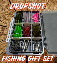 Load image into Gallery viewer, Lure Fishing Finesse Dropshot fishing tackle box packed with lures, perfect for perch, pike, and chub fishing. Great gift for lure fishing enthusiasts.