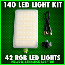 Load image into Gallery viewer, 140 LED RGB SELF TAKE VIDEO LIGHT INC BANKSTICK ADAPTER.