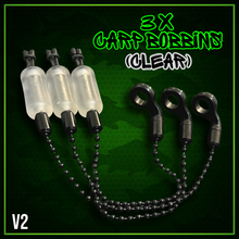 Load image into Gallery viewer, 3 x Bobbins Bite Indicators In CLEAR Colour -Version 2-(New for 2026) V2