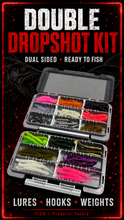 Load image into Gallery viewer, Double Sided Dropshot Fishing Tackle Box-Fully Loaded Dropshot kit-Predator Fishing
