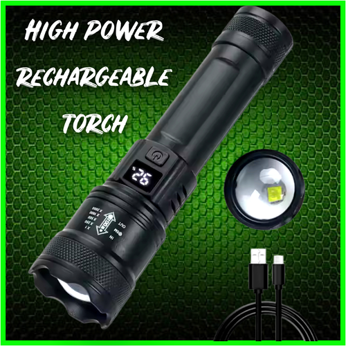Rechargeable Zoom Torch Flashlight – Ultra Bright & Perfect for Camping & Fishing - FiSH i UK