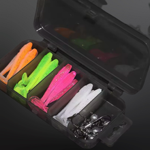 Load image into Gallery viewer, Jig Head Lure set. Ripple paddle tail soft lures for jigging.35pc.
