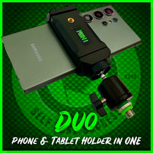Load image into Gallery viewer, NEW FOR 2025. Duo Phone &amp; Tablet Holder for Self Take Photography! iPad.Galaxy Tab iPhone &amp; many more!