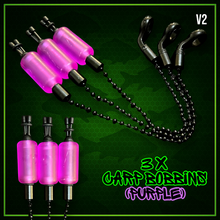 Load image into Gallery viewer, 3 x Bobbins Bite Indicators In PURPLE Colour -Version 2-(New for 2026) V2