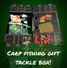Load image into Gallery viewer, Fully Loaded Carp Fishing Tackle Box. Gift Box for Carp Angler V1 - FiSH i UK