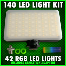 Load image into Gallery viewer, 140 LED RGB SELF TAKE VIDEO LIGHT INC BANKSTICK ADAPTER.