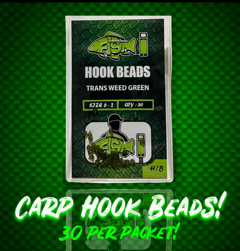 Weed Green Hook Beads. Hook Stops. - FiSH i UK