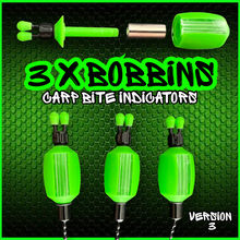 Load image into Gallery viewer, 3x Bobbins Bite Indicators In Fluoro Green-Version 3-(New for 2025)