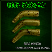 Load image into Gallery viewer, Hook Kickers-Hook Aligner Kickers-Trans Green Camo Fleck-Size Med/Lrg- 20 per pack.
