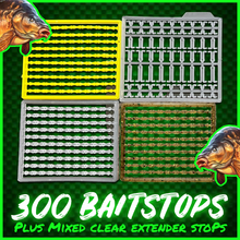 Load image into Gallery viewer, Bait stops. 300 Bait Stops &amp; Extender Mixed Stops