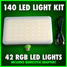 Load image into Gallery viewer, 140 LED RGB SELF TAKE VIDEO LIGHT INC BANKSTICK ADAPTER.