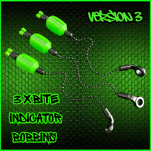 Load image into Gallery viewer, 3x Bobbins Bite Indicators In Fluoro Green-Version 3-(New for 2025)