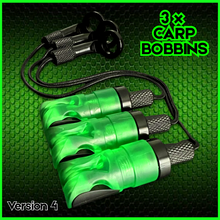Load image into Gallery viewer, 3 x Bobbins Bite Indicators In Fluoro Green -Version 4-(New for 2025)