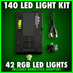 140 LED RGB VIDEO LIGHT WITH COLD SHOE PHONE HOLDER KIT!