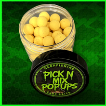 Load image into Gallery viewer, 15mm popups Creamy Dream flavour.Popup Carp Baits.Washed Out Yellow.
