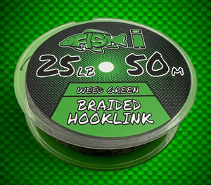 25LB Braided Hooklink Camo Green 50m - FiSH i UK