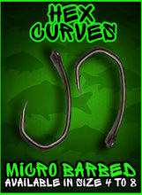 Load image into Gallery viewer, Hex Curves Carp Hooks-(Claw longshank)-Micro Barbed-Size 4 to 8.⭐️NEW FOR 2026⭐️