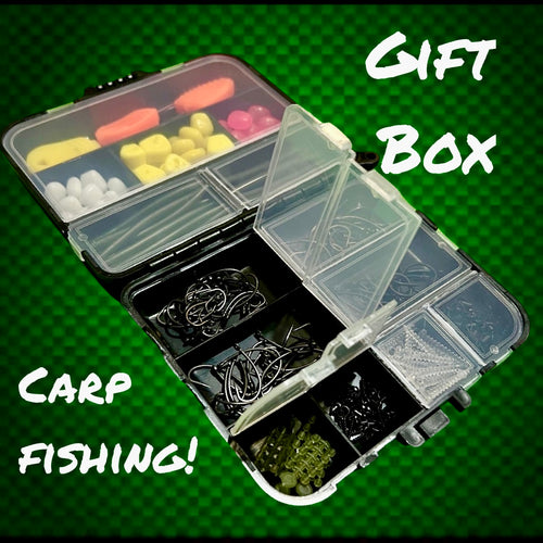Carp fishing tackle gift Box. Fishing gift for all. Over 220 pieces v1 - FiSH i UK