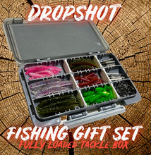 Load image into Gallery viewer, Lure Fishing Finesse Dropshot fishing tackle box packed with lures, perfect for perch, pike, and chub fishing. Great gift for lure fishing enthusiasts.