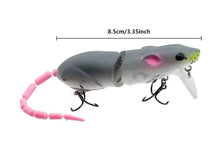 Load image into Gallery viewer, 85mm Rat/Mouse Lure Floating 15.5g.Various Colours Available! Surface Pike Fishing!