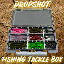 Load image into Gallery viewer, Lure Fishing Finesse Dropshot fishing tackle box packed with lures, perfect for perch, pike, and chub fishing. Great gift for lure fishing enthusiasts.