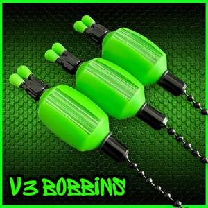 3x Bobbins Bite Indicators In Fluoro Green-Version 3-(New for 2025)