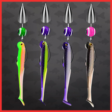 Load image into Gallery viewer, 56pc Predator Soft Lure Fishing Kit Pike Perch Zander Jigheads Texas Rig Set