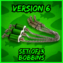 Load image into Gallery viewer, 3 x Bobbins Bite Indicators In GREEN Colour -Version 6-(New for 2026) V6