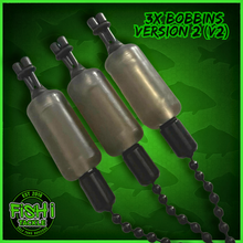 Load image into Gallery viewer, 3 x Bobbins Bite Indicators In TRANSLUCENT BLACK Colour -Version 2-(New for 2026) V2